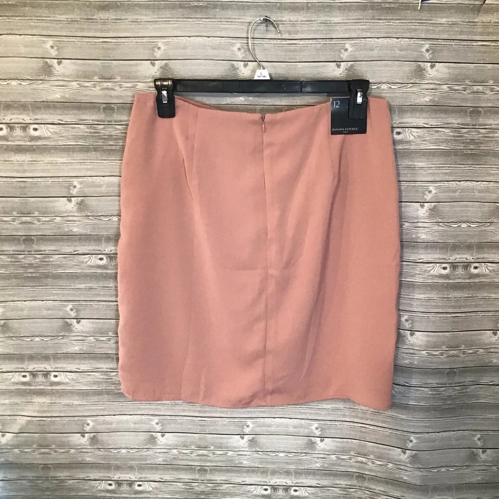 - NWT banana republic faux wrap skirt pink size 12 - Picture 2 of 6